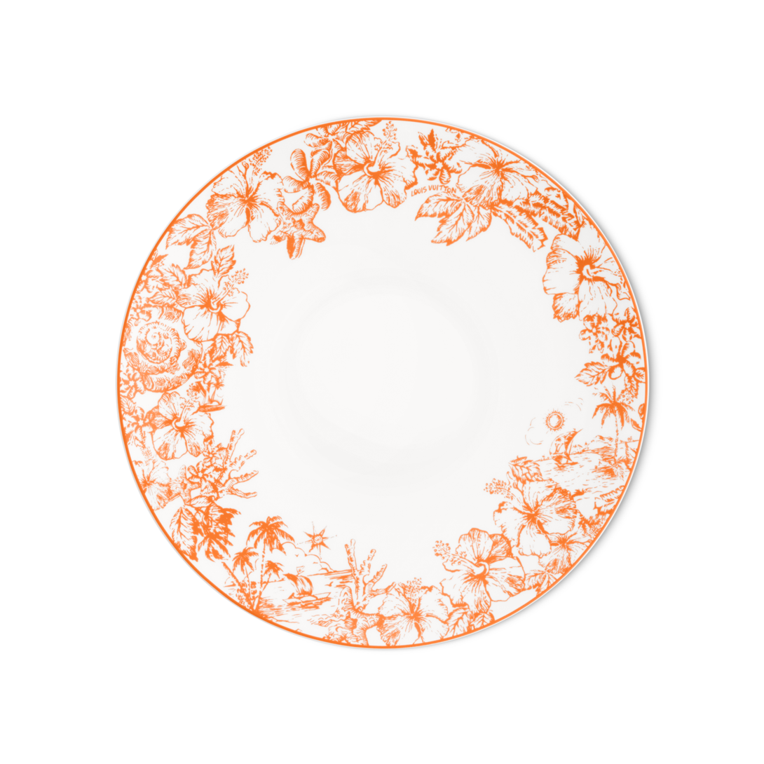 Set Of 2 LV By The Pool Dinner Plates - Luxury Orange | LOUIS VUITTON
